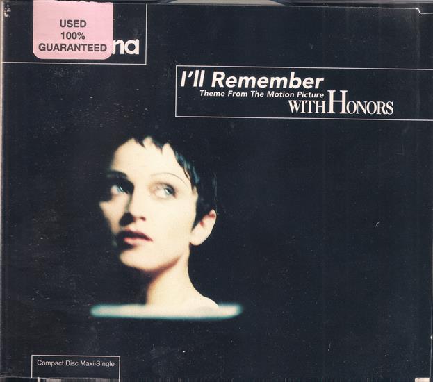 Madonna - Ill Remember 1994, singiel filmu With Honors - okładka.jpg