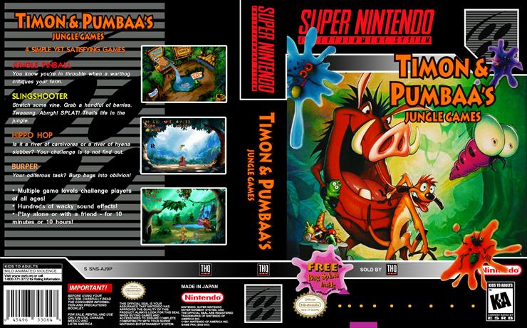 Cover Snes Normal - Timon  Pumbaas Jungle Games Nintendo Snes - Cover.jpg